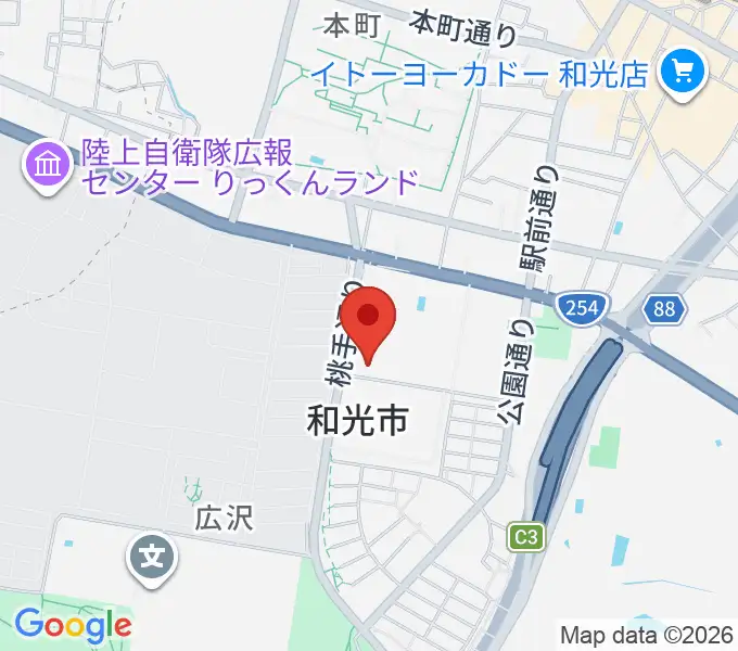 和光市民文化センター サンアゼリアの地図