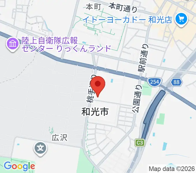 和光市民文化センター サンアゼリアの地図