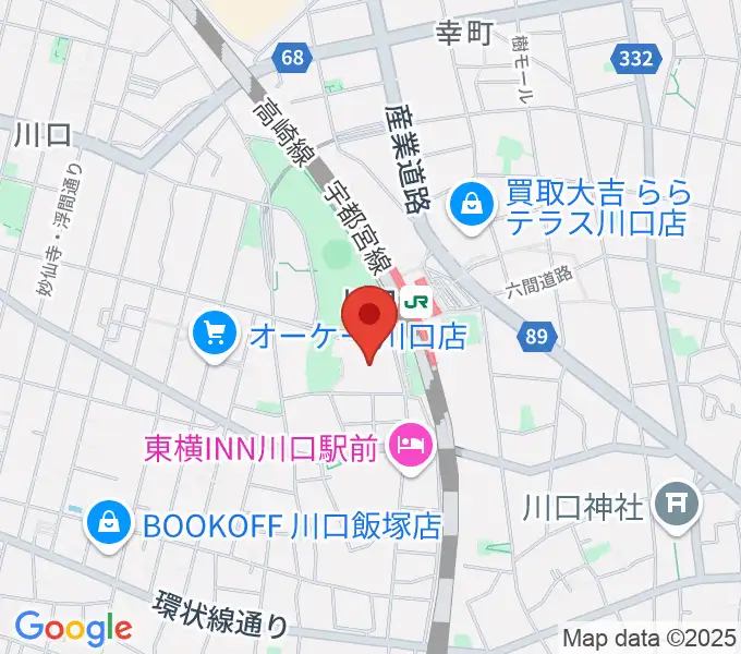 川口総合文化センター・リリアの地図