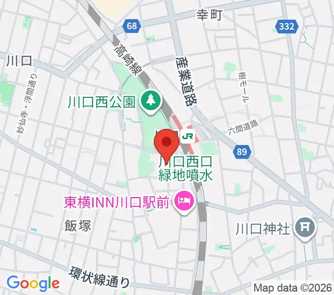 川口総合文化センター・リリアの地図