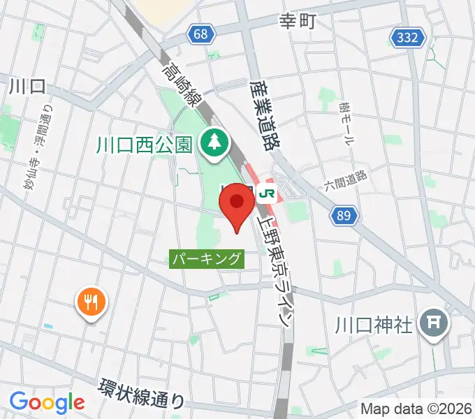 川口リリアの地図