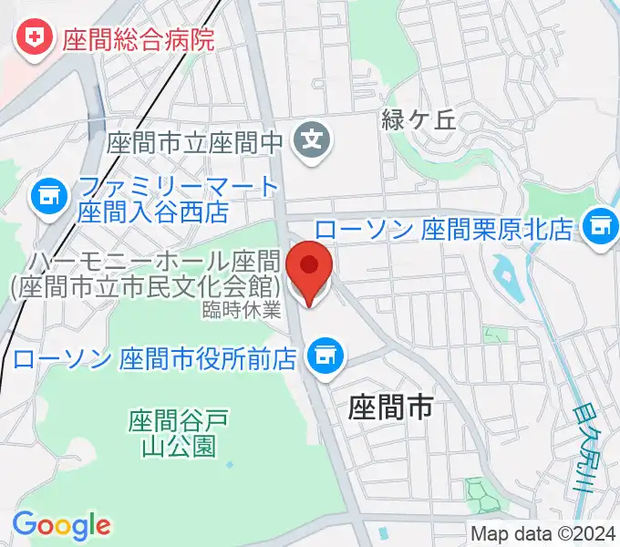 ハーモニーホール座間の地図