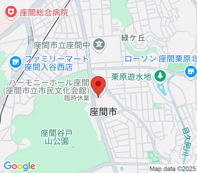 ハーモニーホール座間の地図