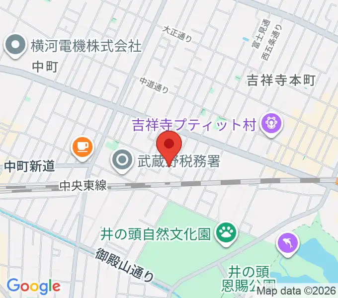 吉祥寺 江戸前レコーディングスの地図