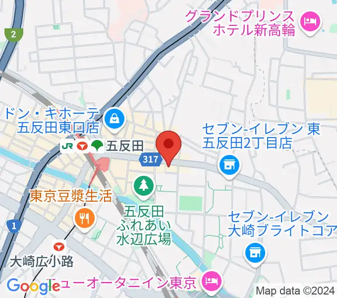 山口綾規スタジオの地図