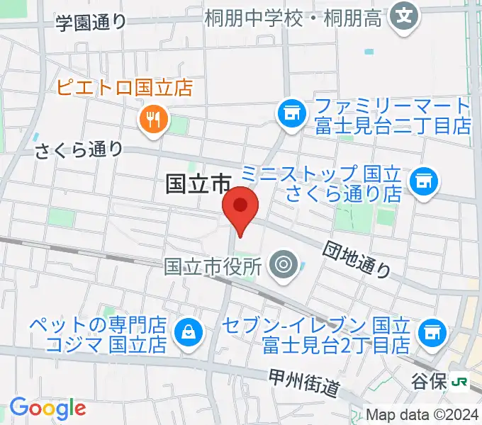 くにたち市民芸術小ホールの地図