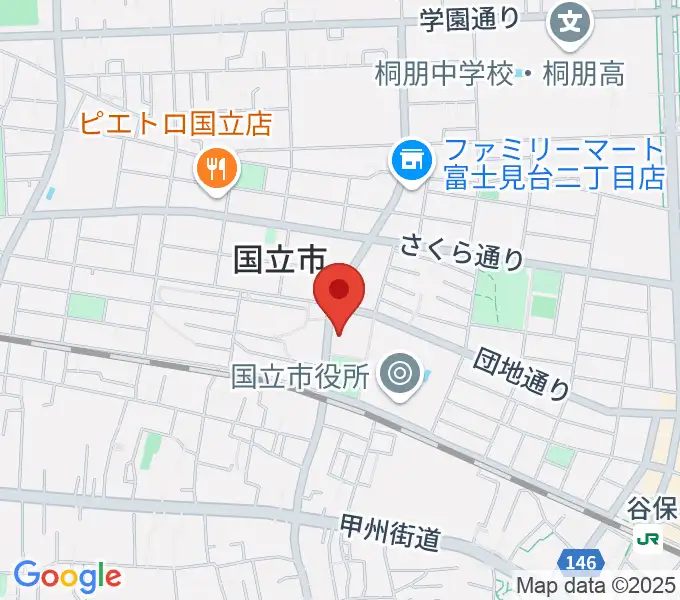 くにたち市民芸術小ホールの地図
