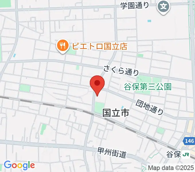 くにたち市民芸術小ホールの地図