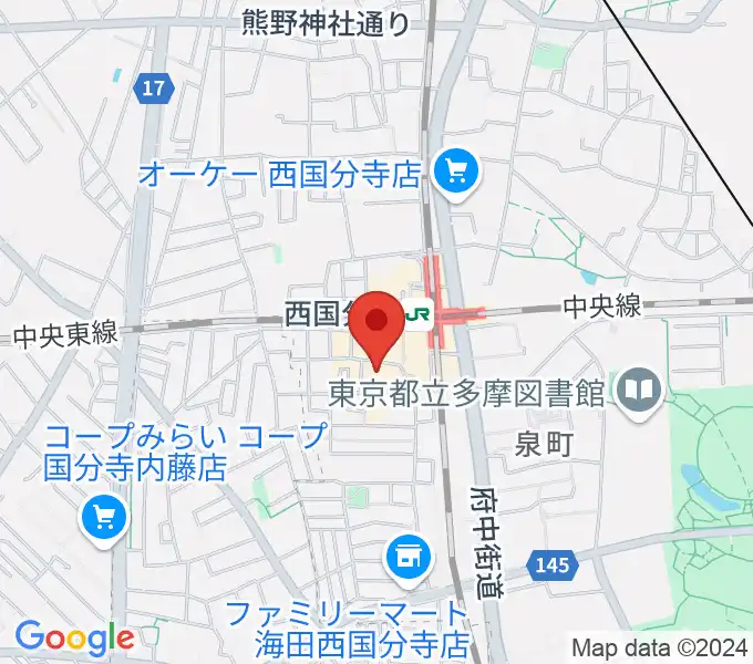 国分寺市立いずみホールの地図