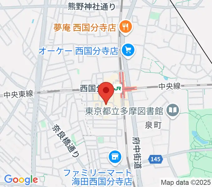 国分寺市立いずみホールの地図