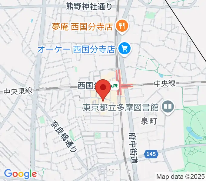 国分寺市立いずみホールの地図