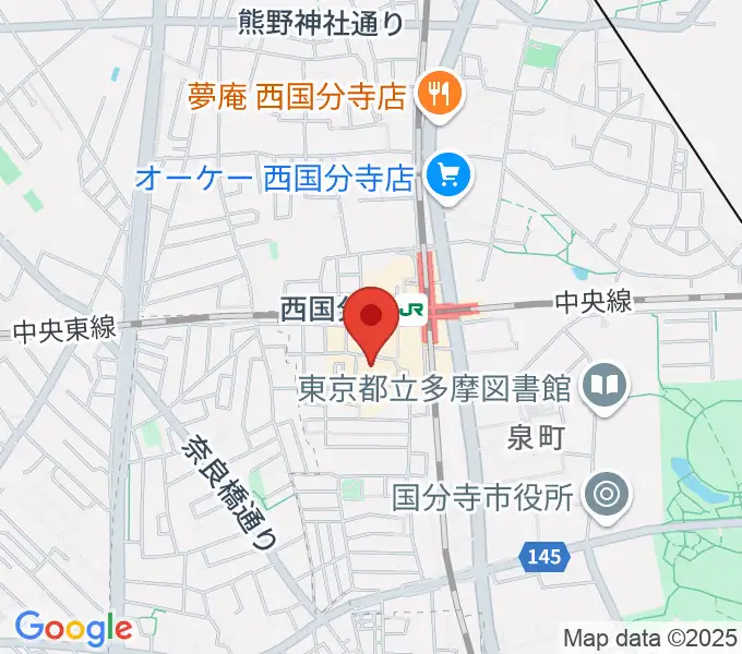 国分寺市立いずみホールの地図