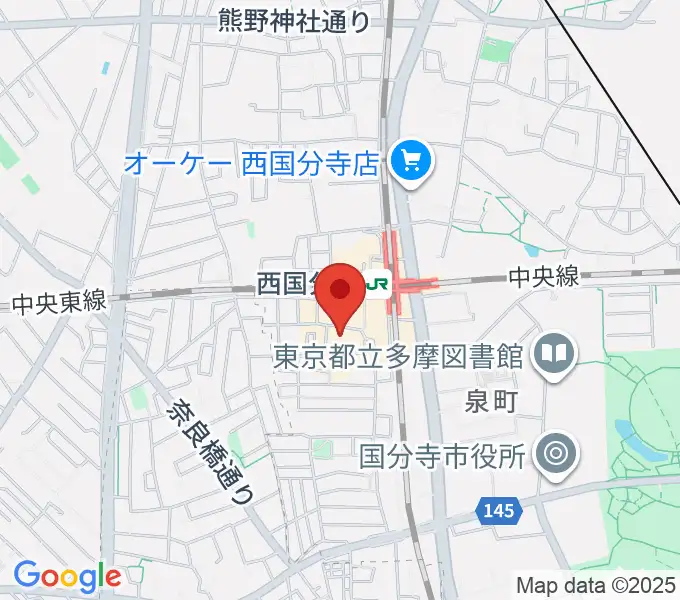 国分寺市立いずみホールの地図