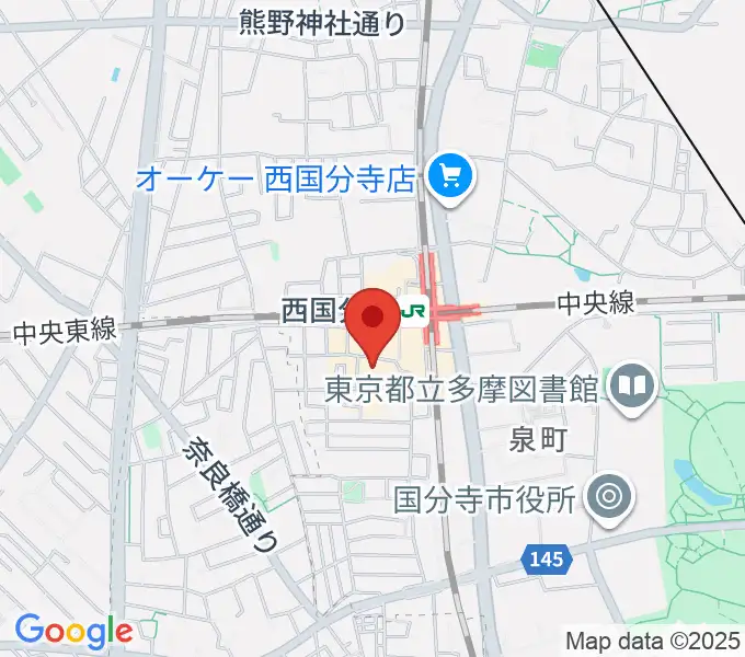 国分寺市立いずみホールの地図