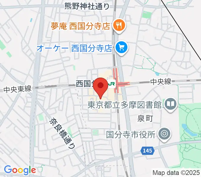 国分寺市立いずみホールの地図