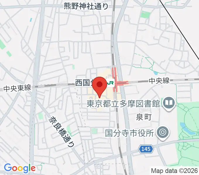 国分寺市立いずみホールの地図