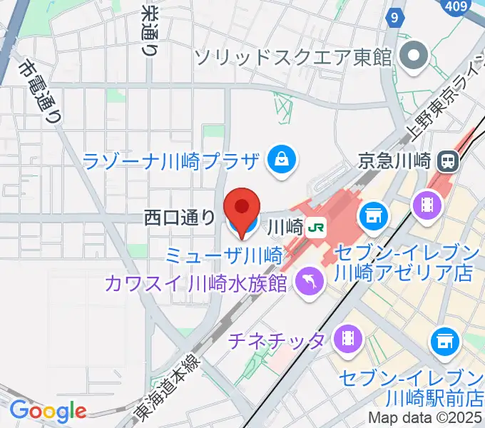 ミューザ川崎シンフォニーホールの地図