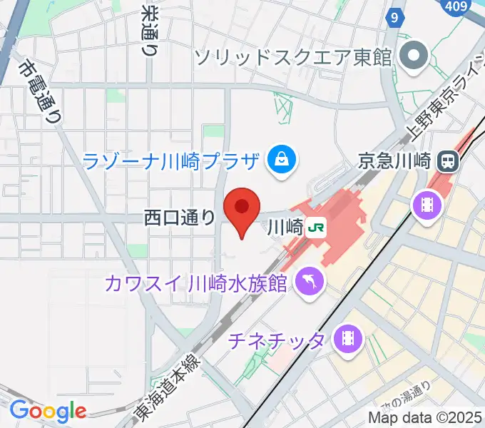 ミューザ川崎シンフォニーホールの地図