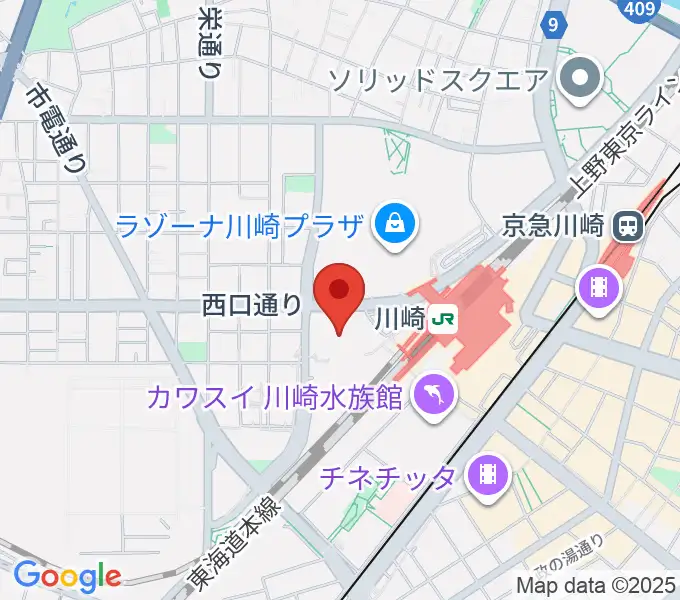 ミューザ川崎シンフォニーホールの地図