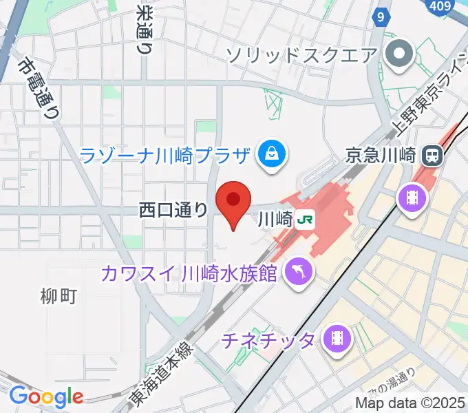 ミューザ川崎シンフォニーホールの地図