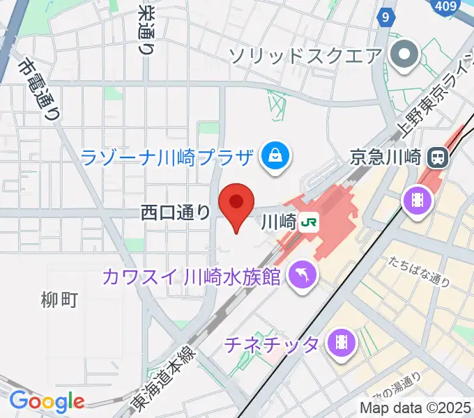 ミューザ川崎シンフォニーホールの地図