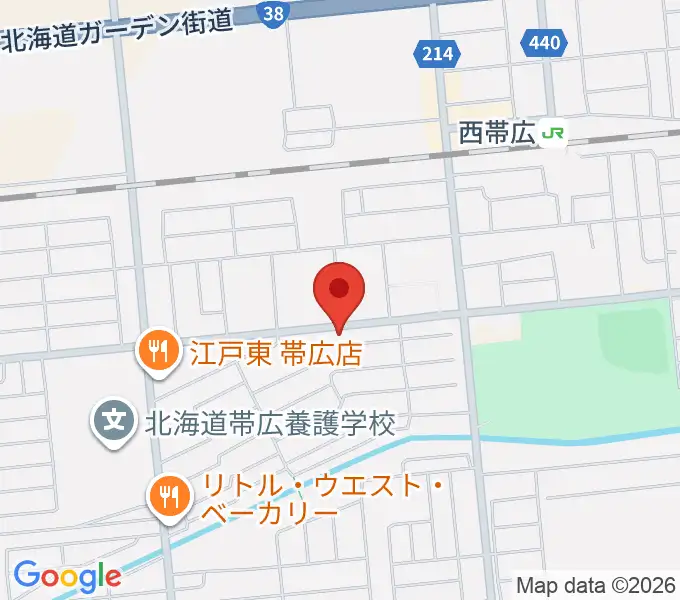 平井音楽事務所 十勝帯広の音楽教室の地図