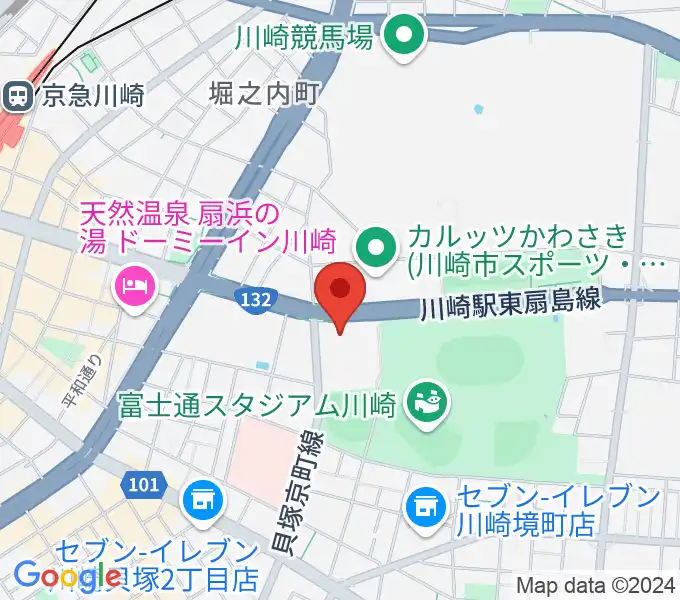 川崎市教育文化会館の地図