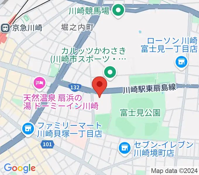 川崎市教育文化会館の地図