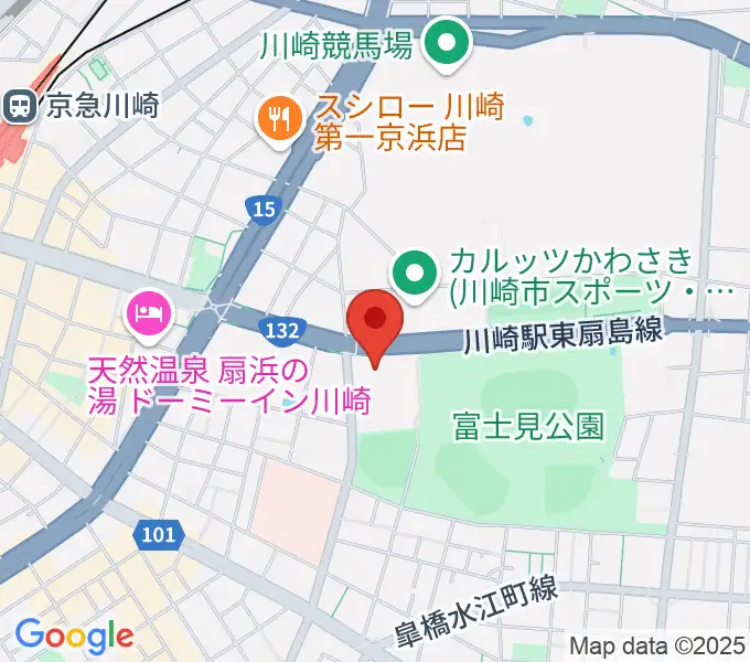 川崎市教育文化会館の地図