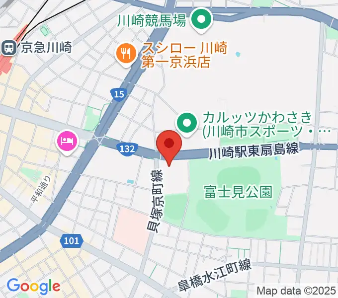 川崎市教育文化会館の地図