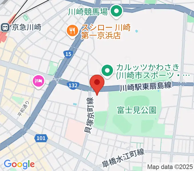 川崎市教育文化会館の地図