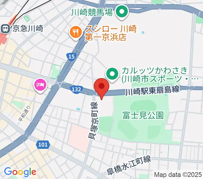 川崎市教育文化会館の地図