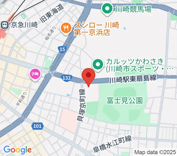 川崎市教育文化会館の地図