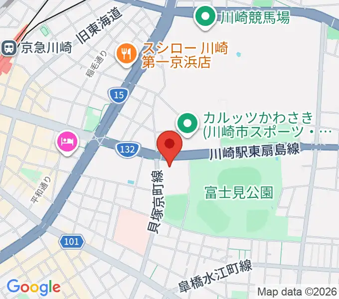 川崎市教育文化会館の地図