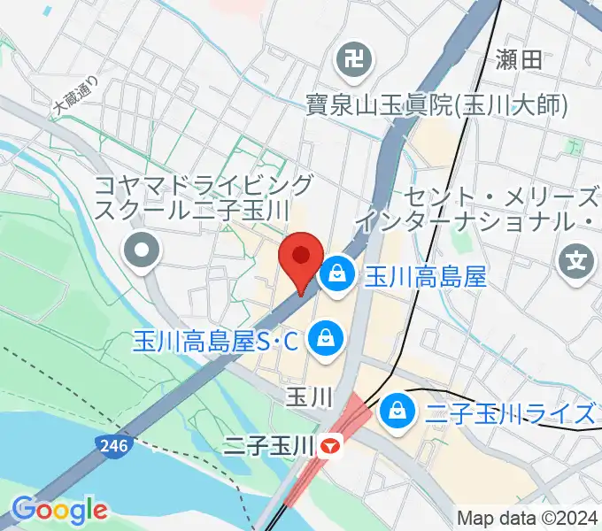 二子玉川アレーナホールの地図