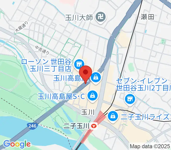 二子玉川アレーナホールの地図