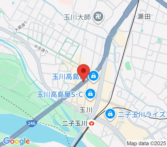 二子玉川アレーナホールの地図