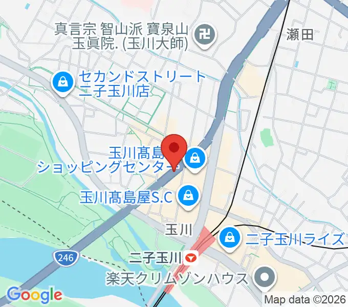 二子玉川アレーナホールの地図