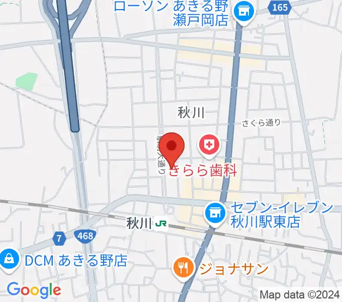 あきる野ルピアの地図