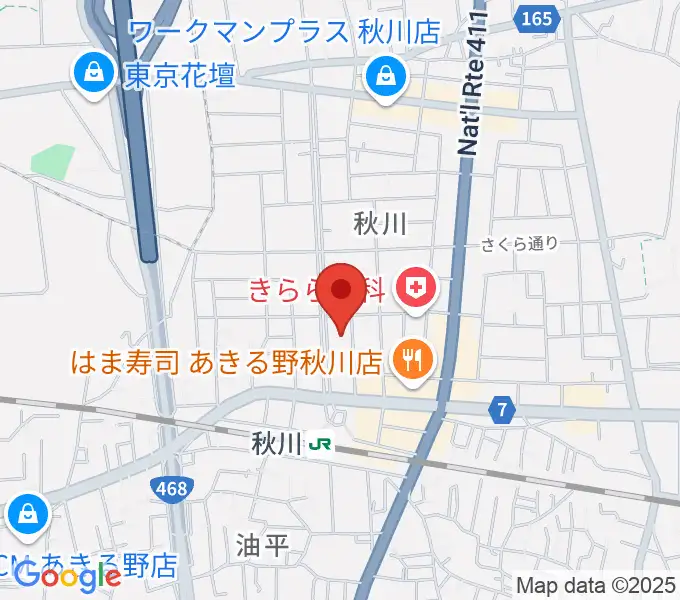 あきる野ルピアの地図