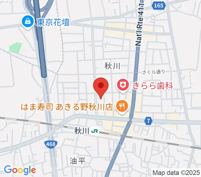 あきる野ルピアの地図