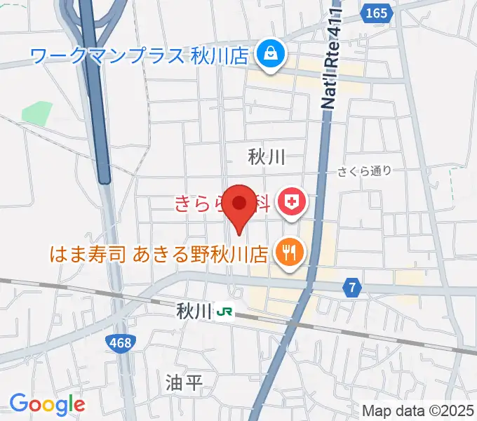 あきる野ルピアの地図
