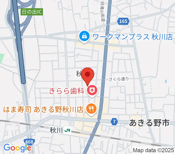 S&D秋川キララホールの地図