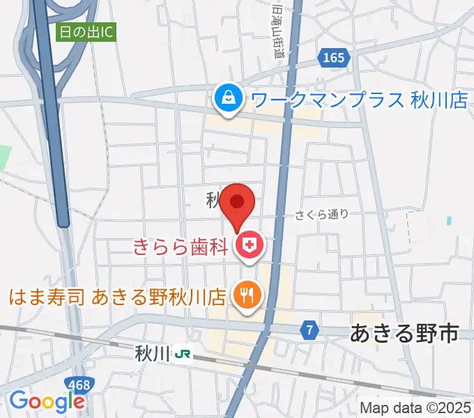 S&D秋川キララホールの地図