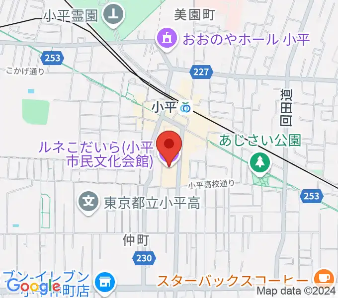 ルネこだいらの地図