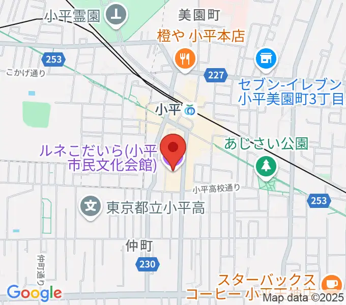 ルネこだいらの地図