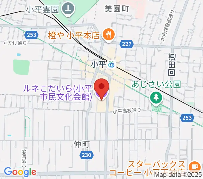 ルネこだいらの地図