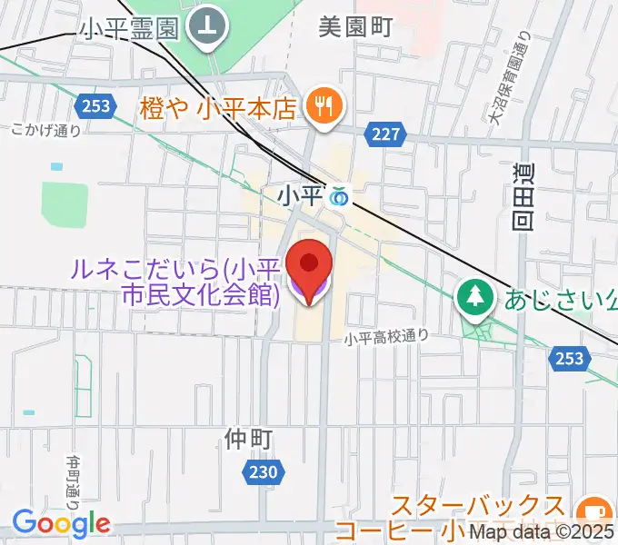 ルネこだいらの地図