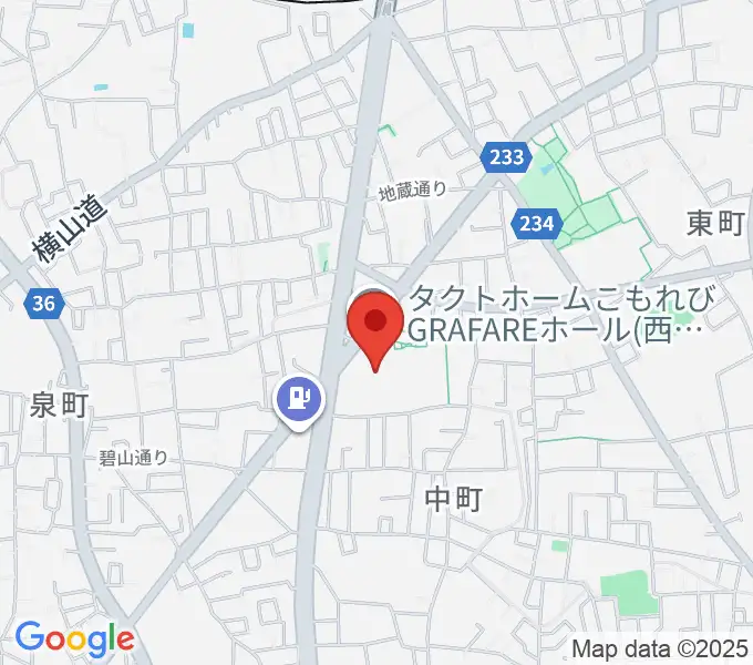 タクトホームこもれびGRAFAREホールの地図