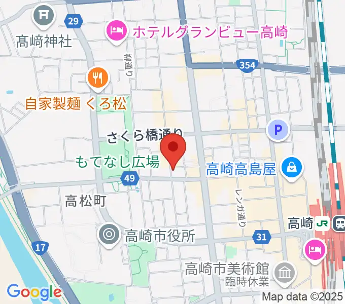 アースヴォーカルスタジオの地図